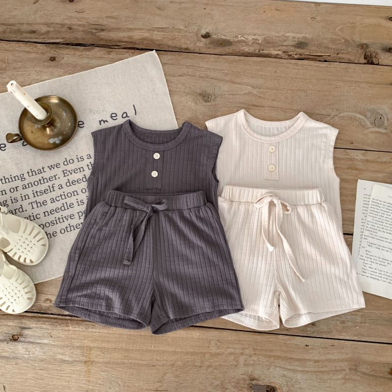 2024★夏新作★韓国風ベビー服★トップス+ズボン★66cm〜100cm 2色