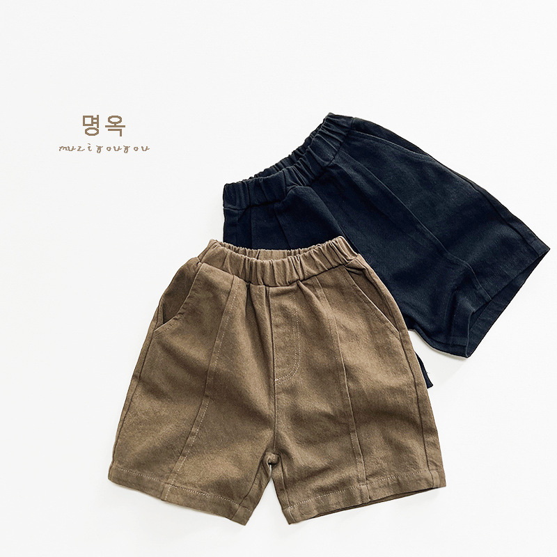 2024秋新入荷★子供服　七丈分ズボン★80cm〜130cm 2色