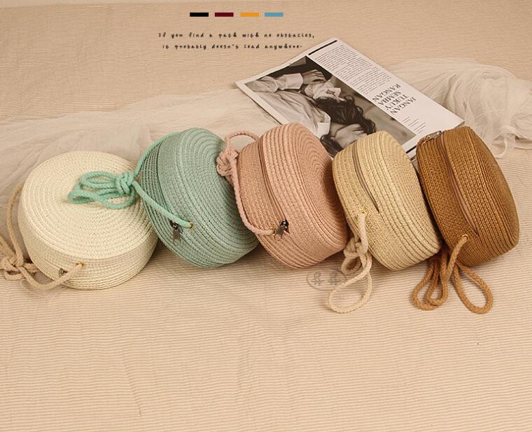 2024新型★大人用バッグ★草編みショルダーバッグ★10色