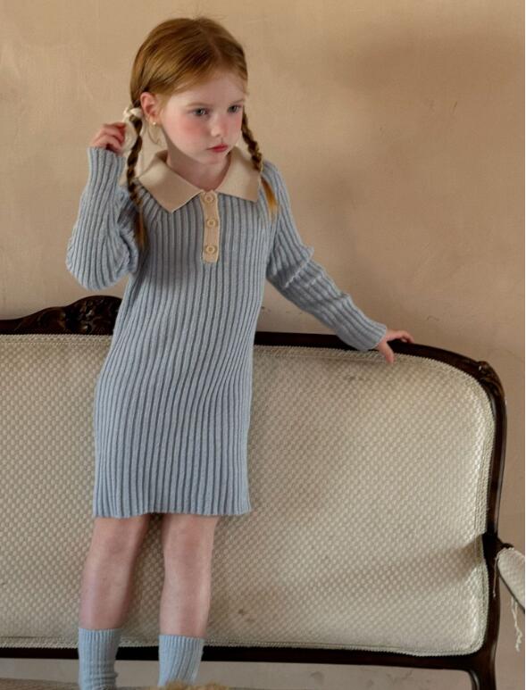 2024otaly★子供服　ニットワンピース★90cm〜130cm 3色
