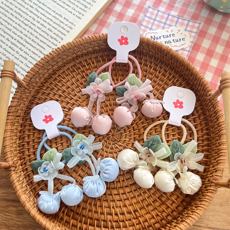 髪飾り★まとめ髪用★ヘアアクセサリー★子供用★ヘアゴム★2枚入り★可愛い