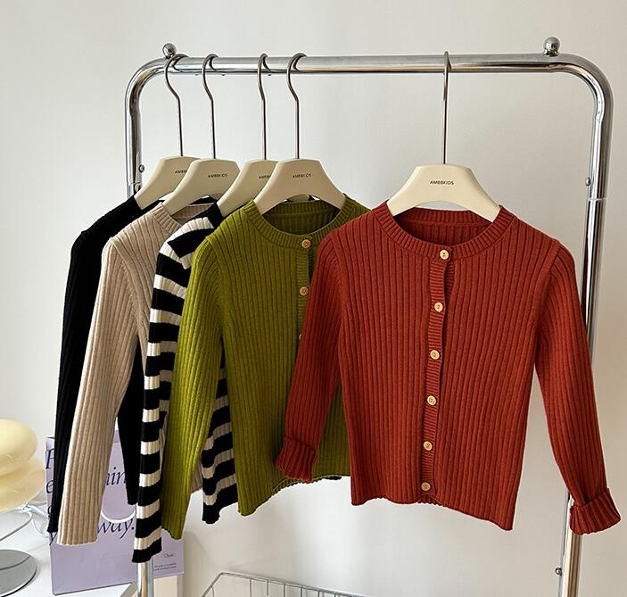 2024秋入荷A★子供服 　カーディガン　コート★90cm〜160cm 6色