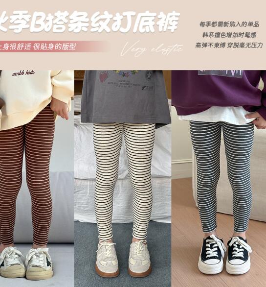 2024秋入荷A★子供服　レギンス　ズボン★90cm〜150cm 3色