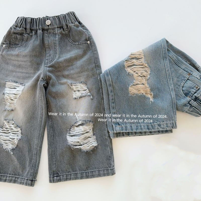 「2024」子供服★ズボン★ジーンズ★ボトムス★韓国風子供服★2色90cm〜150cm