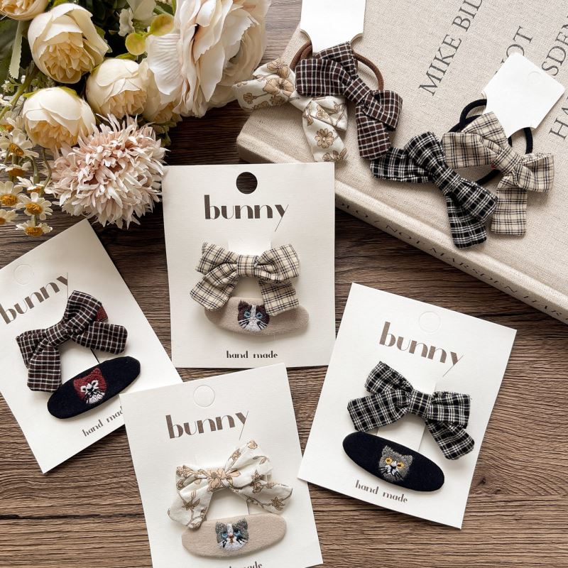 雑貨★子供用髪飾り　ヘアビン&ヘアゴム★アクセサリー★6色