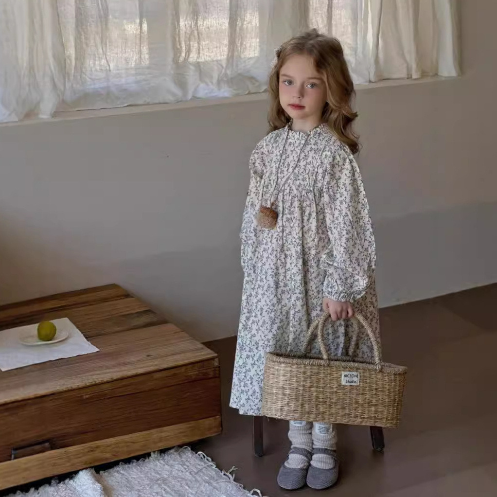 2024★春秋新作★韓国風子供服★ワンピース★90cm〜140cm 2色