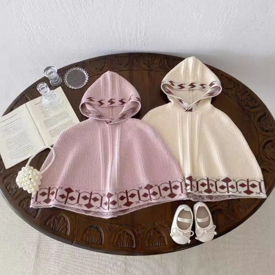 「2024」子供服★トップス★マント★ニット★韓国風子供服★2色73cm〜110cm