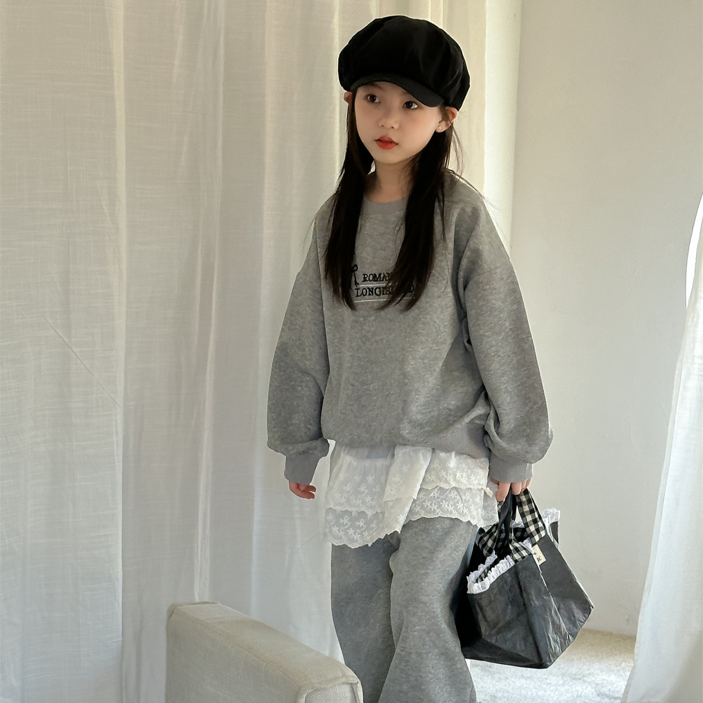 「2024」子供服★トップス+ズボン★セットアップ★韓国風子供服★2色100cm〜160cm