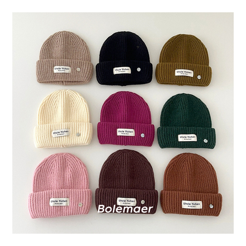 「2024」子供用★帽子★ニット★キッズ★ニット帽子★11色