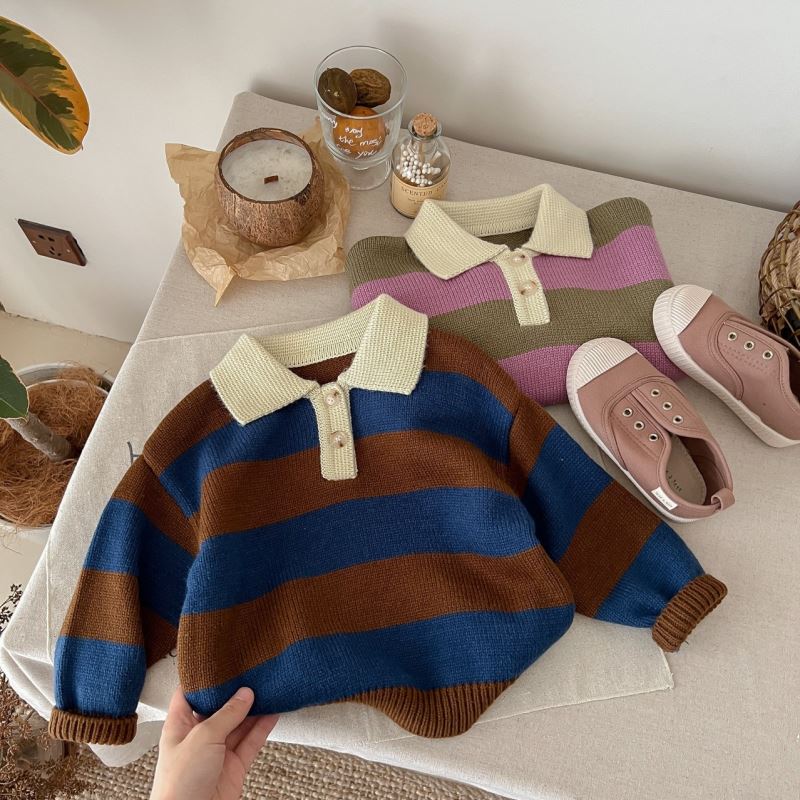 「2024」子供服★トップス★ニット★セーター★韓国風子供服★2色90cm〜140cm