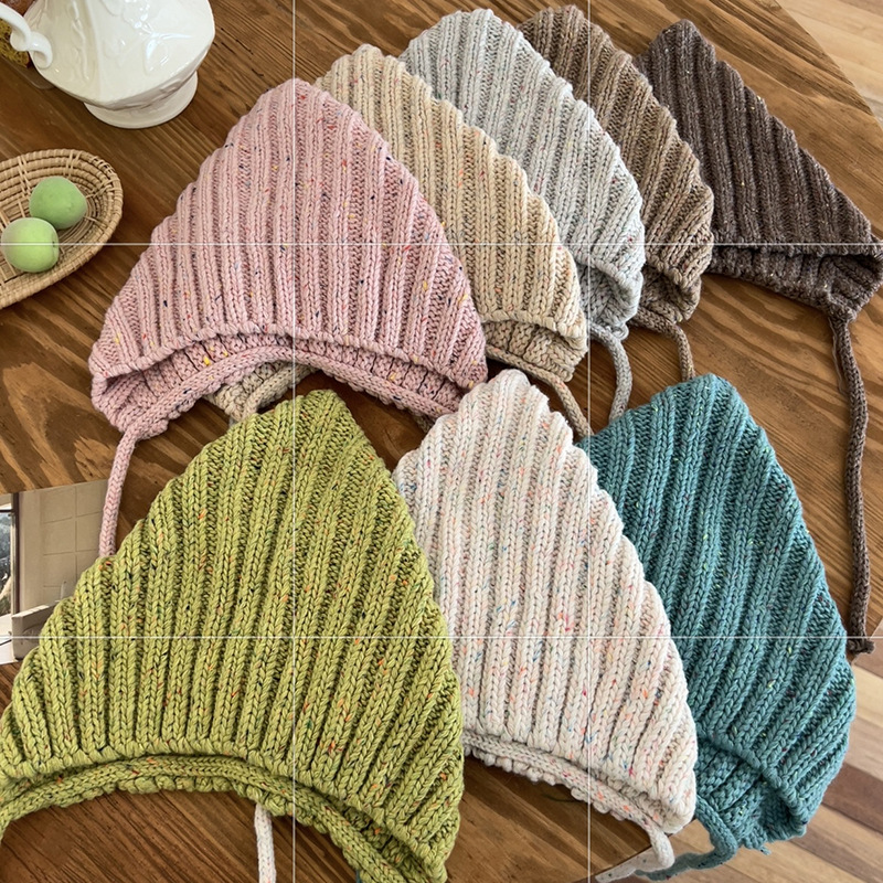 「2024」子供用★帽子★ニット帽子★ベビー★暖かい★耳カバー★8色