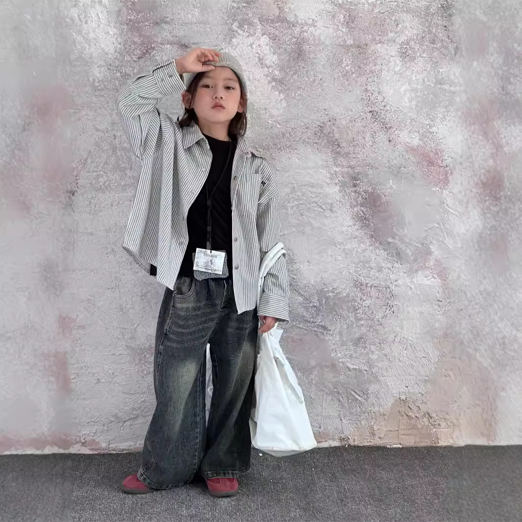 2024★春秋新作★韓国風子供服★シャツ★90cm〜140cm