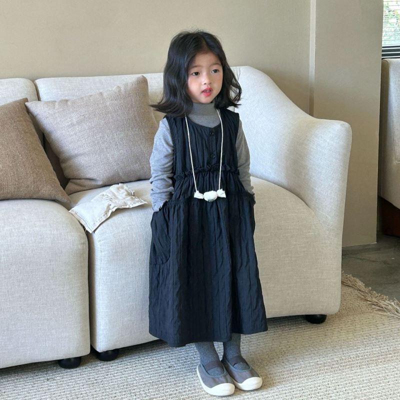 「2024」子供服★トップス★ノースリーブワンピース★韓国風子供服★2色7#〜17#
