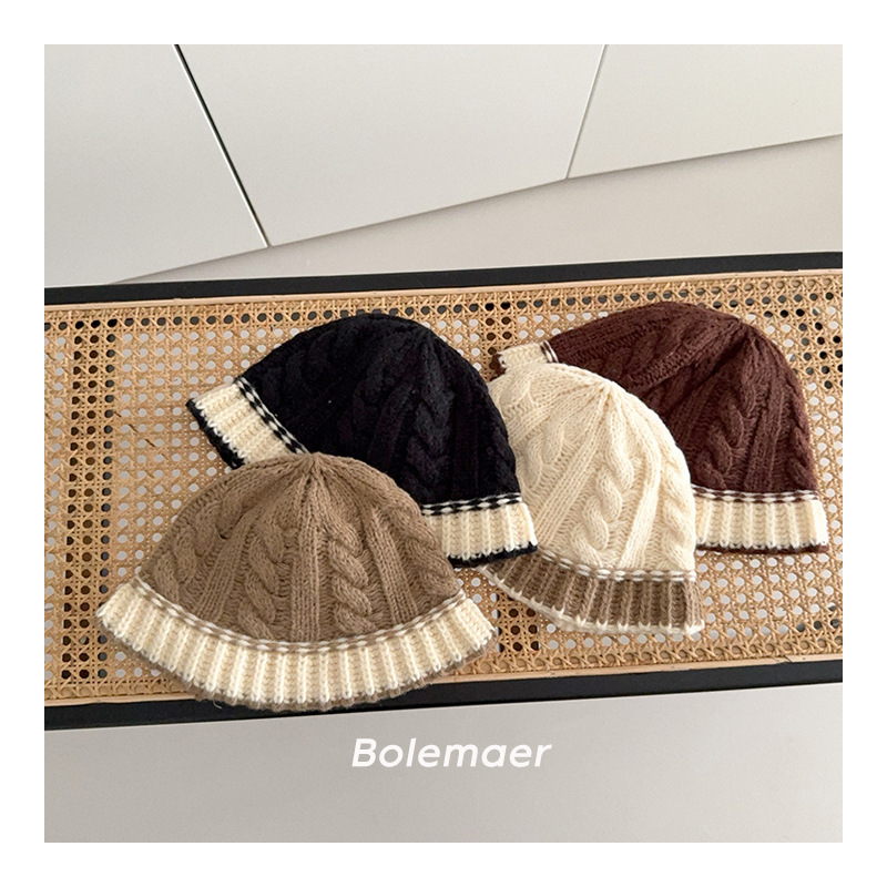 「2024」子供用★帽子★ニット★バケットハット★キッズ★暖かい★4色