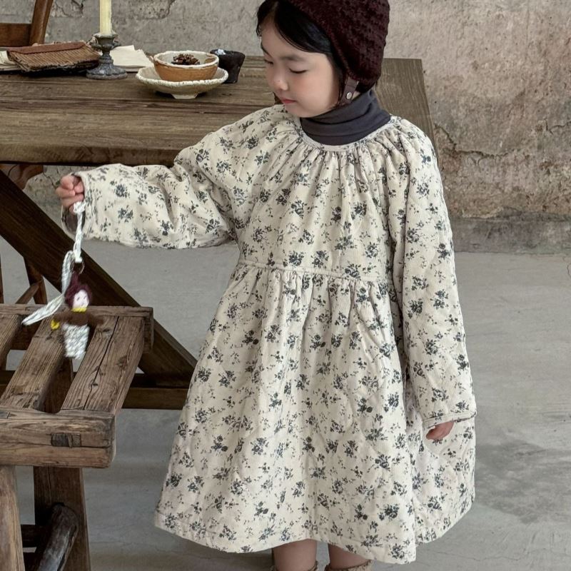 「2024」子供服★ワンピース★長袖★花柄★韓国風子供服★90cm〜140cm