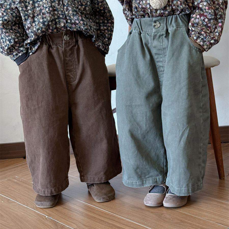 2024★春秋新作★韓国風子供服★ズボン★80cm〜140cm 2色