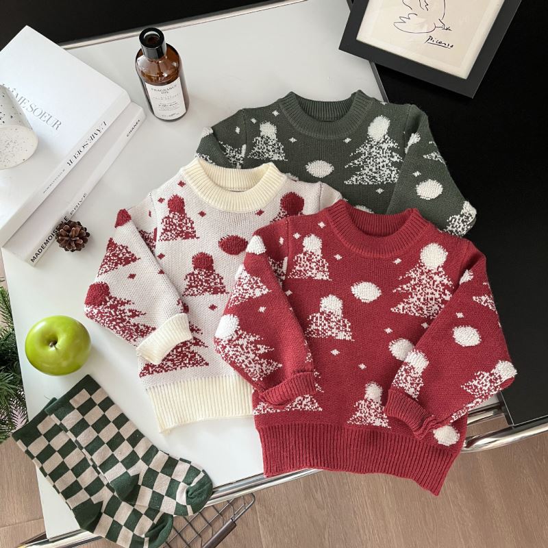 「2024」クリスマス★子供服★トップス★ニット★セーター★韓国風子供服★3色73cm〜110cm