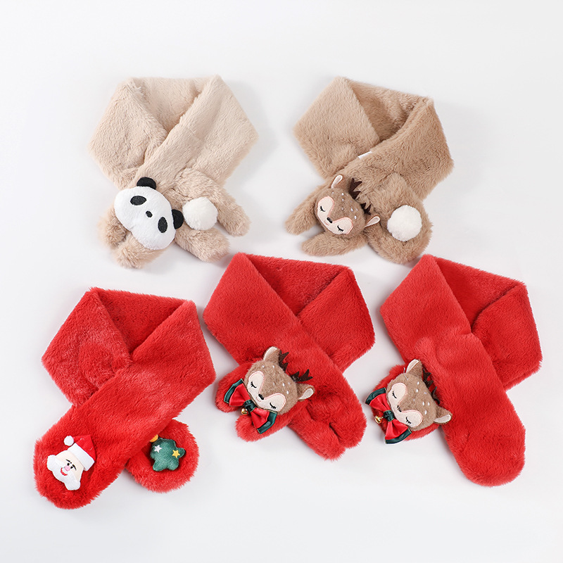 「2024」クリスマス★子供用★マフラー★防寒★襟巻き★ネックウォーマー★キッズ★暖かい★5色