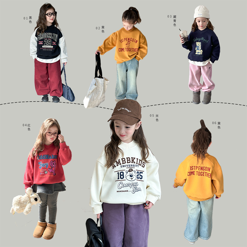 2024冬新入荷A★子供服　トレーナー★90cm〜160cm 5色
