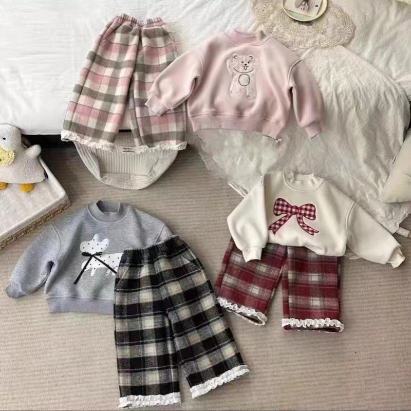 「2024」子供服★トップス+ズボン★セットアップ★韓国風子供服★3色7#〜17#