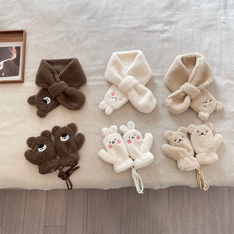 2024新品★大人気　キッズ用★子供　手袋&マフラー分けて★6色