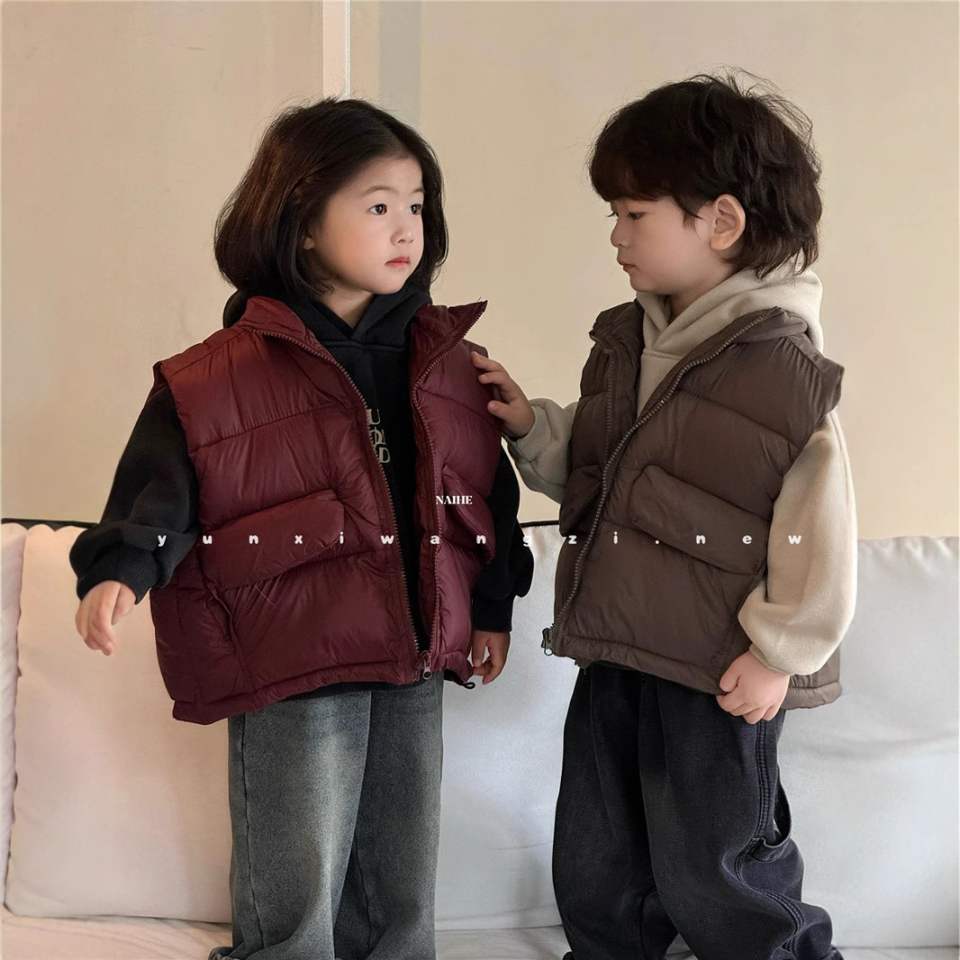 2024秋冬新品★子供服 　ベストコート★80cm-120cm/各サイズ1枚ずつ 2色