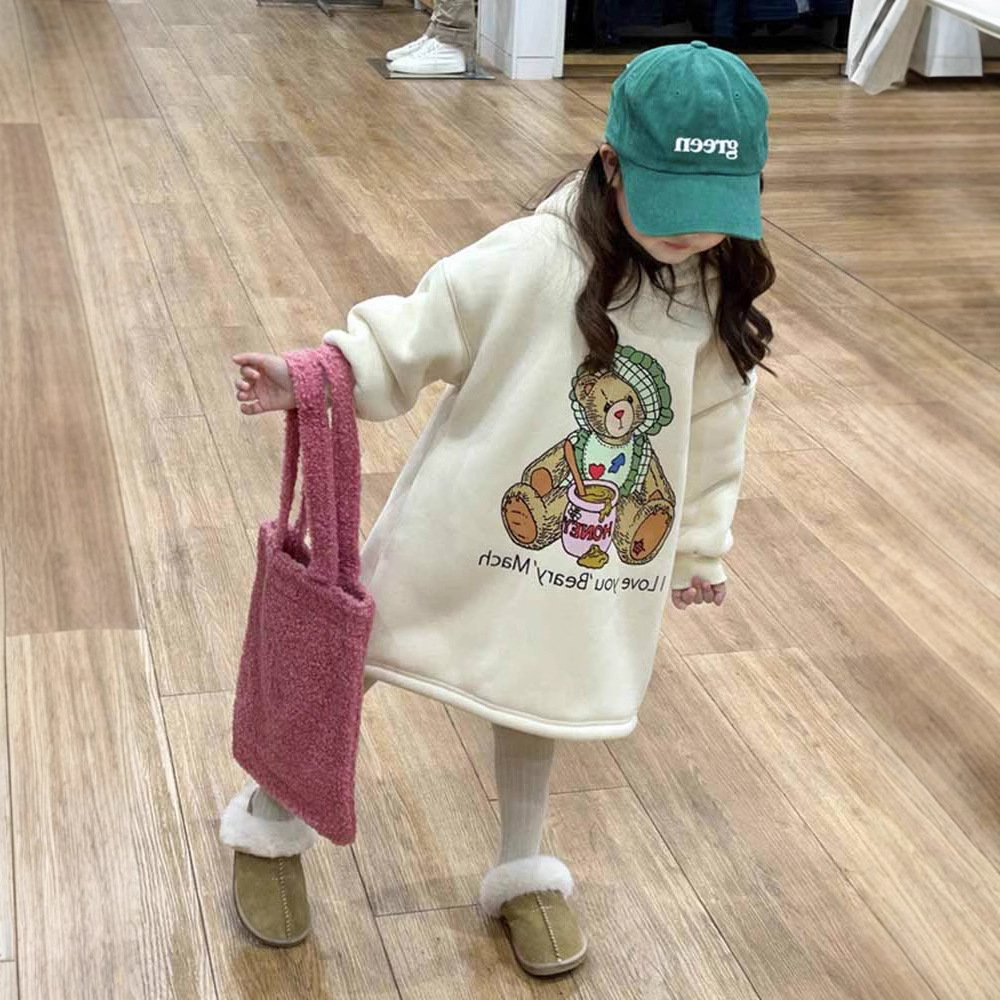 2024新品★子供服　ワンピース  裏起毛★7/90-95cm〜15/120-130cm