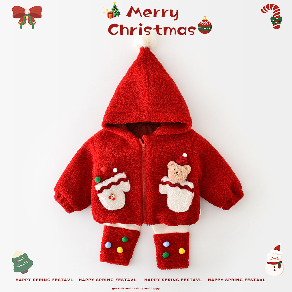 2024新品★子供服 　クリスマスコート★73CM〜110cm