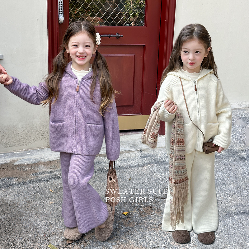 2024★秋冬新作★韓国風ベビー服★トップス+ズボン★90cm〜160cm 2色