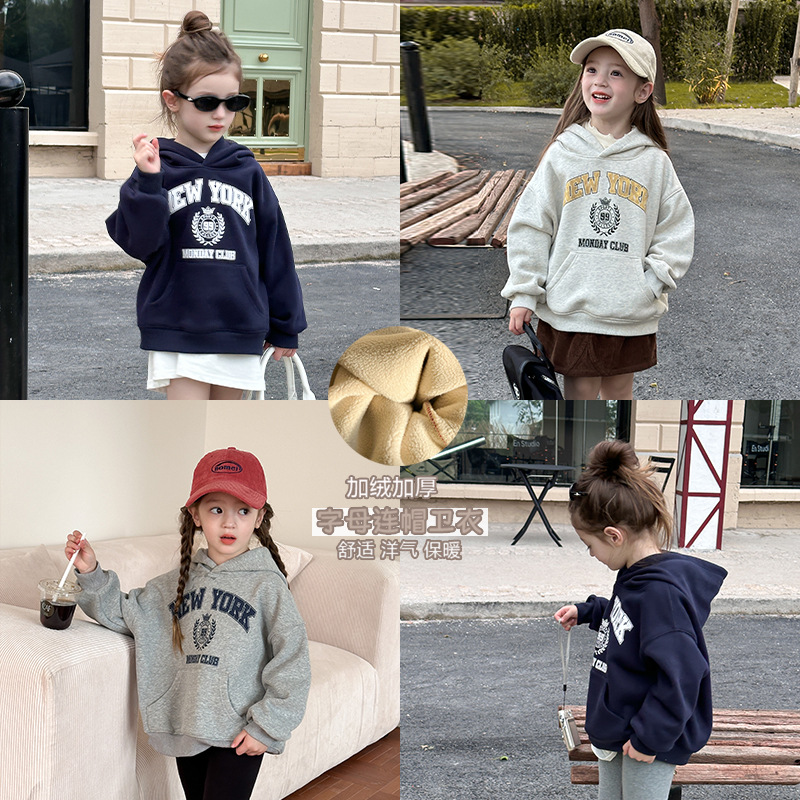 2024★秋冬新作★韓国風子供服★裏起毛★トレーナー★90cm〜160cm 3色