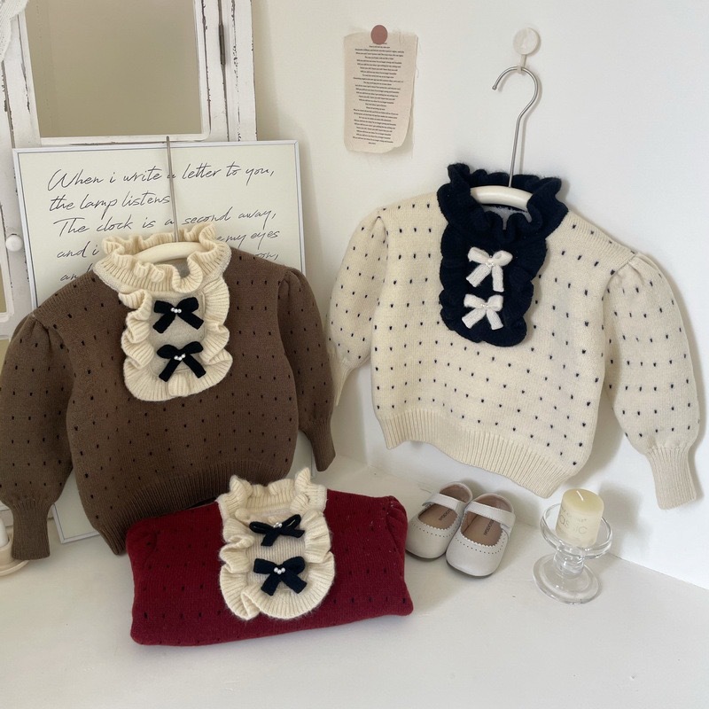 「2024」子供服★トップス★ニット★セーター★韓国風子供服★3色90cm〜130cm