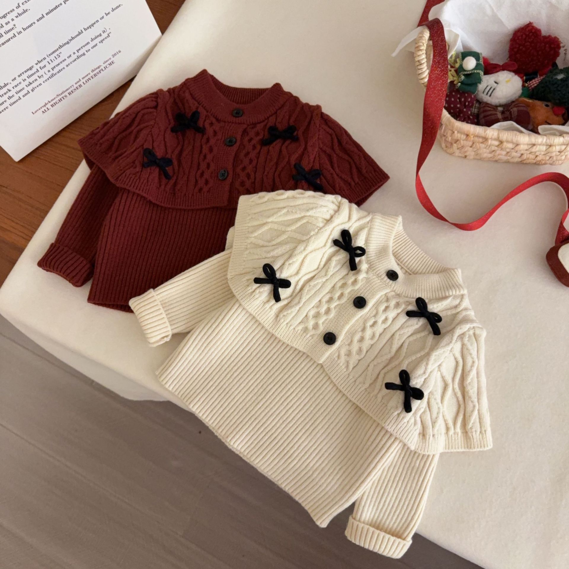 「2024」子供服★トップス★ニット★セーター★韓国風子供服★2色90cm〜130cm