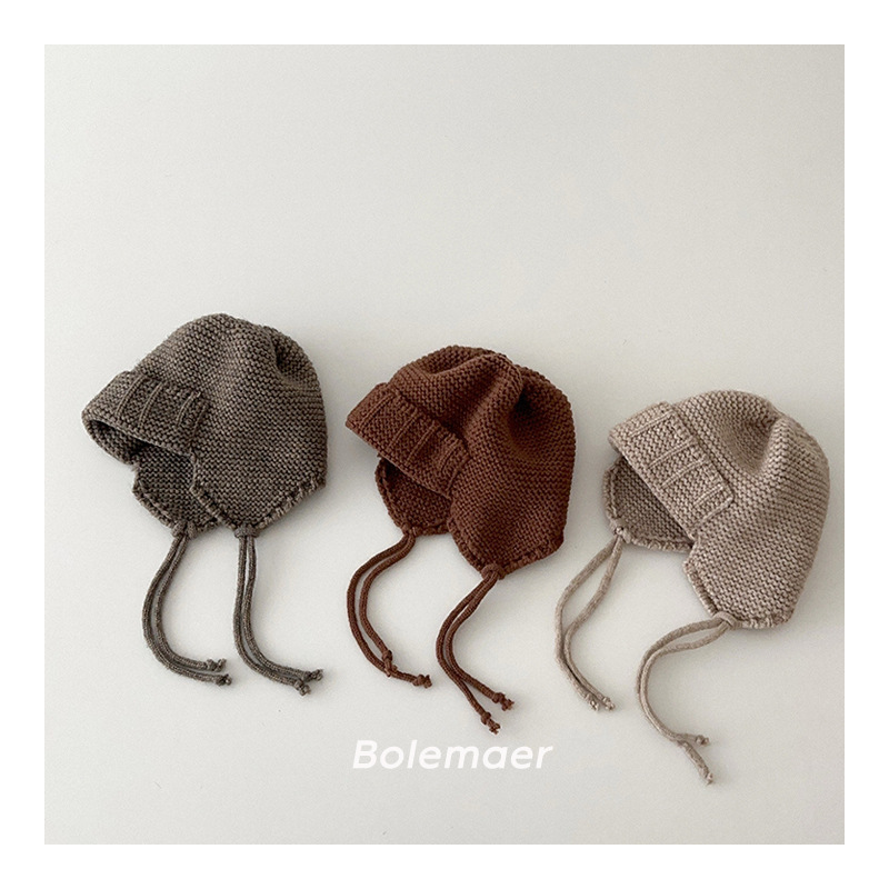 「2024」子供用★帽子★ニット帽子★耳カバー★防寒★キッズ★暖かい★3色