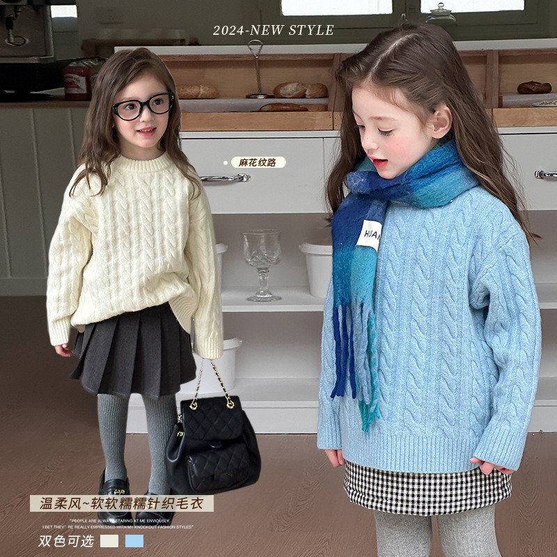 「2024」子供服★トップス★ニット★セーター★韓国風子供服★2色90cm〜150cm