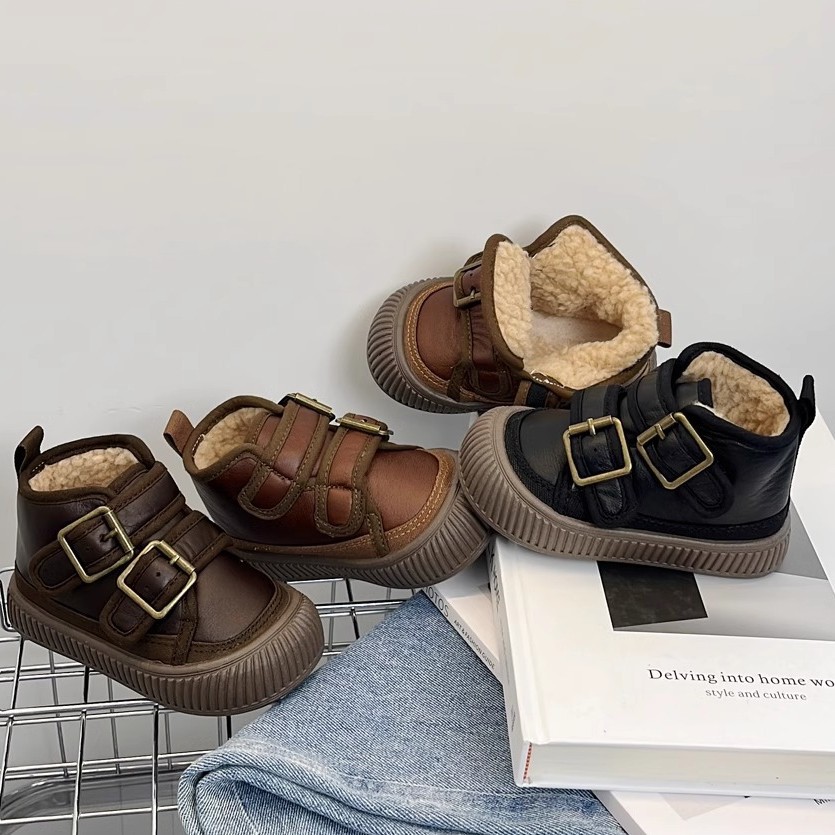 「2025」靴★子供靴★キッズ靴★シューズ★キッズ★裏起毛★3色21#〜30#