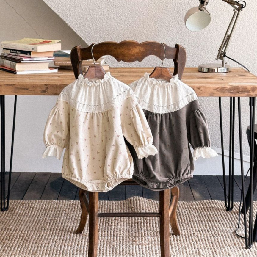 2025春新品MS★ベビー服　ロンパース&帽子分けて★66cm〜90cm 2色