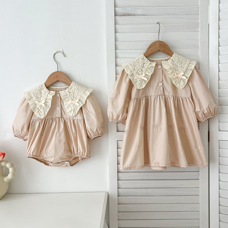 2025新入荷★ベビー服&姉妹服　ロンパース&ワンピース★66〜90/90-130cm 6色