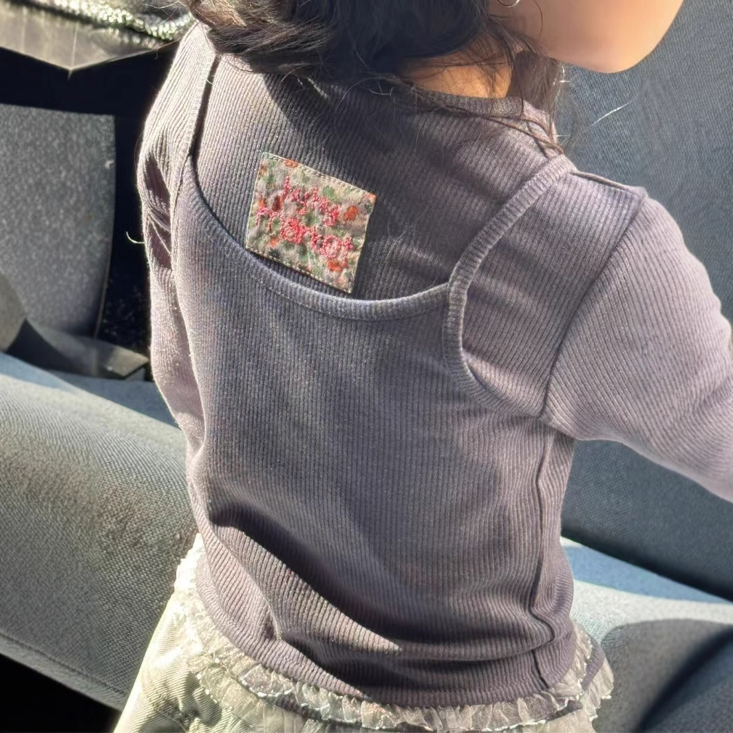 2025新品★子供服　トップス+キャミソール　セット★90cm〜140cm