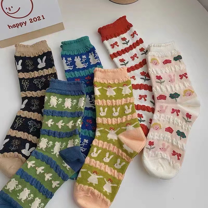 「2025」靴下★レディース★ソックス★大人用★女性用靴下★可愛い★6色