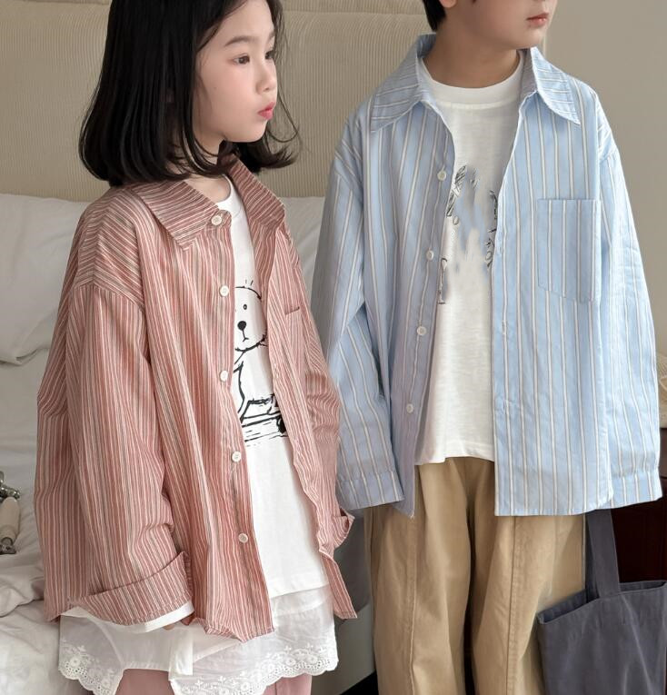 2025新作★子供服　トップス  シャツ★90cm〜150cm 2色