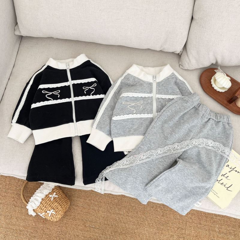 2025★春秋新作★韓国風ベビー服★トップス+ズボン★66cm〜100cm 2色