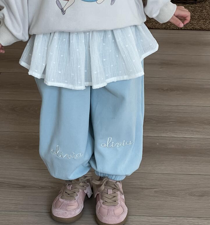 2025新作XF★子供服　ズボン★80cm〜130cm 2色