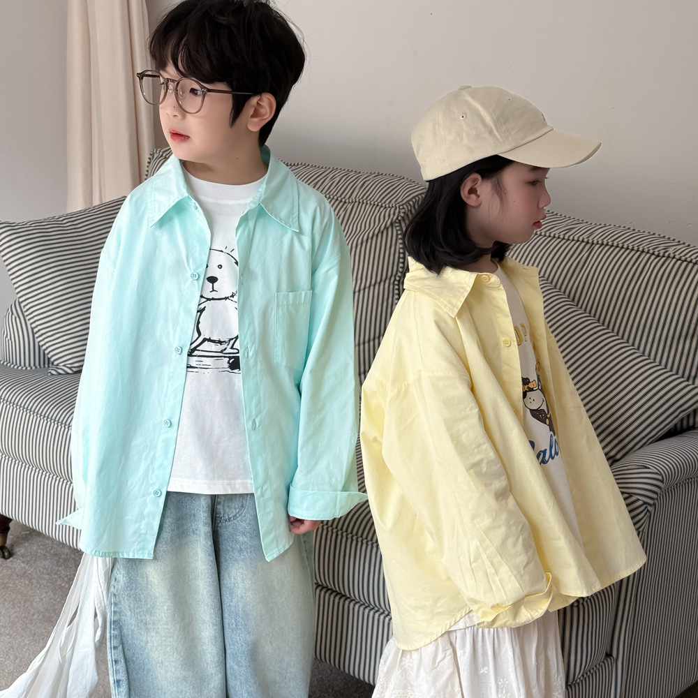 2025★春秋新作★韓国風子供服★シャツ★90cm〜150cm 2色