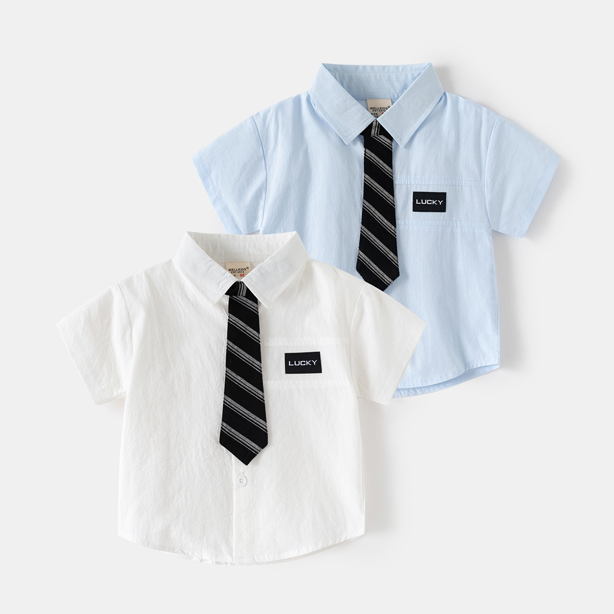 「2025」子供服★トップス★ワイシャツ★半袖★韓国風子供服★2色90cm〜130cm