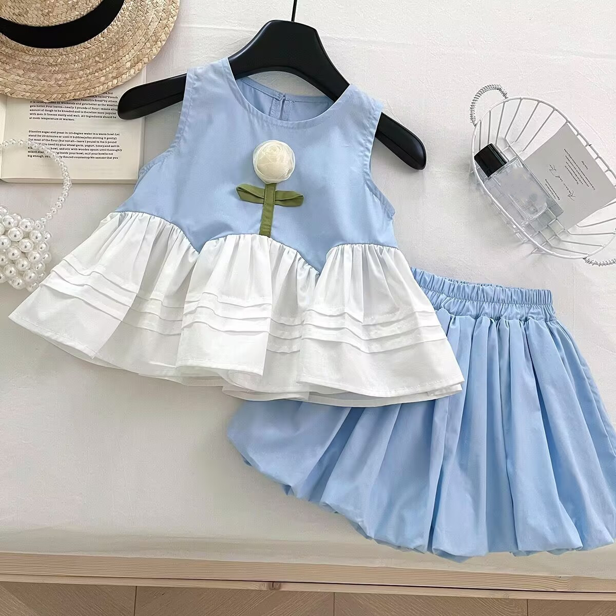 「2025」子供服★トップス+ショートパンツ★セットアップ★韓国風子供服★2色90cm〜150cm