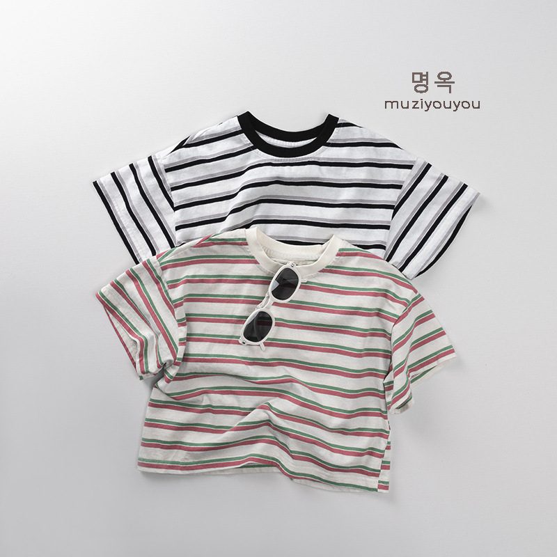 2025★夏新作★韓国風子供服★Tシャツ★80cm〜130cm 2色