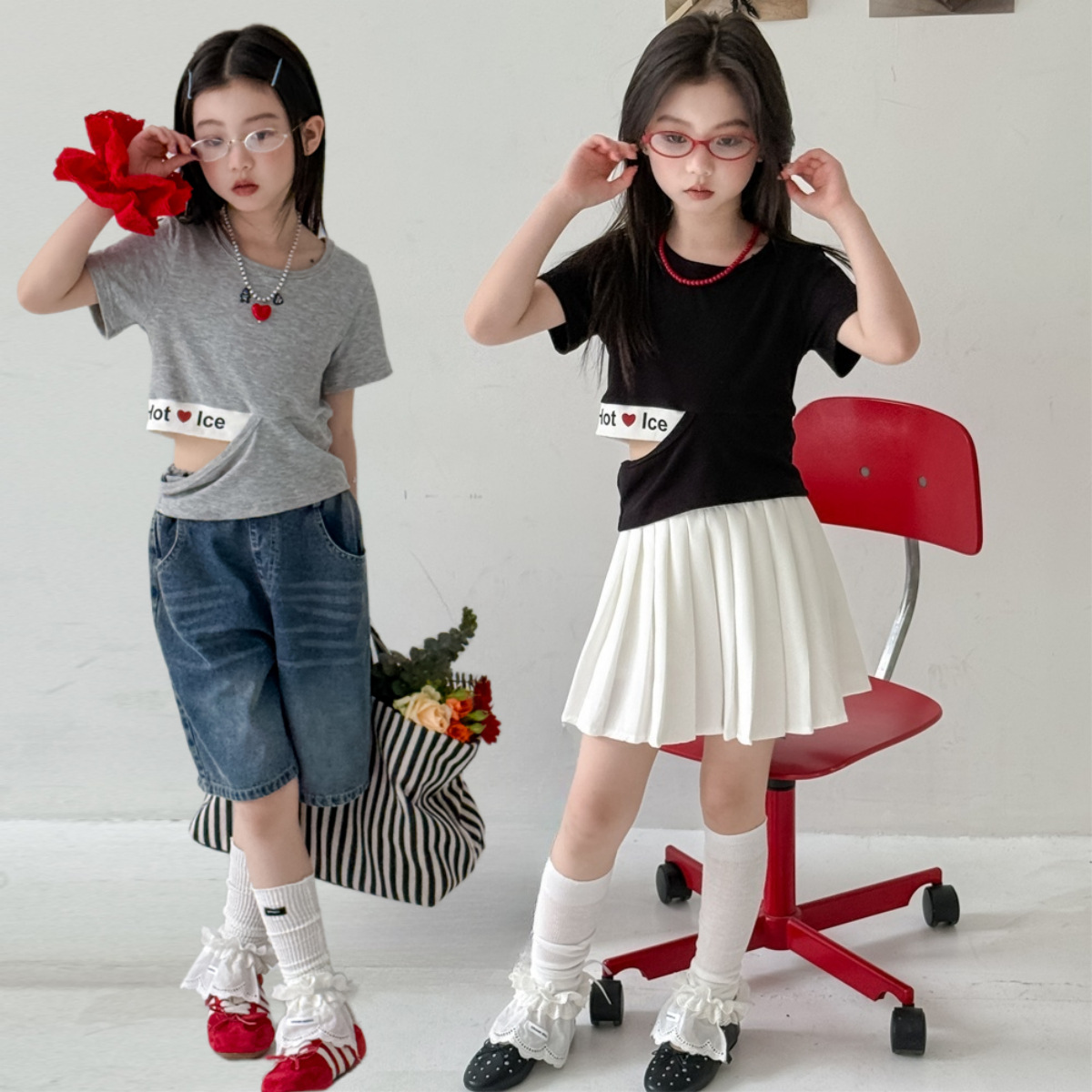 2025新作★子供服　トップス&スカート分けて★90cm〜150cm 2色