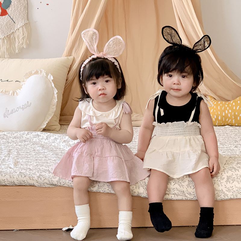 「2025」子供服★セットアップ★袖なし★韓国風子供服★2色73cm〜100cm