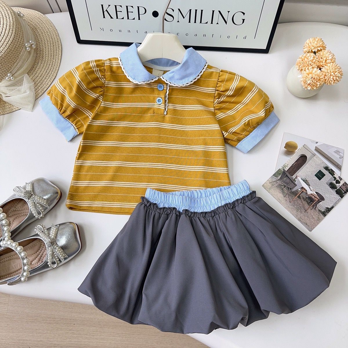 「2025」子供服★トップス+スカート★セットアップ★韓国風子供服★90cm〜140cm