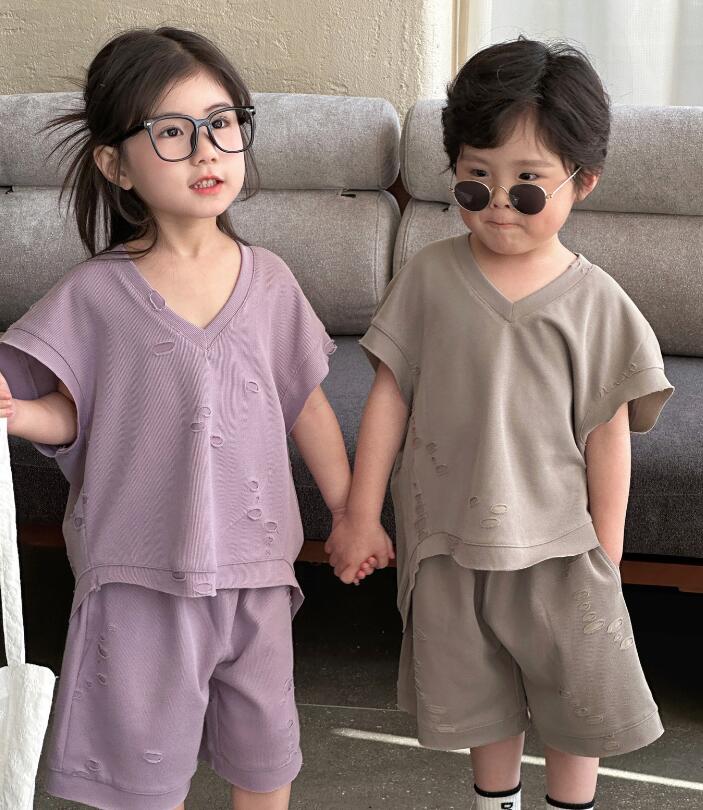 「2025」子供服★トップス+ズボン★セットアップ★韓国風子供服★2色90cm〜140cm